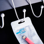 100 PCS Sacchetto per imballaggio cavo USB Borsa per cavo dati Borsa a chiusura lampo, 7.5 x 12cm, 10.5 x 15 cm