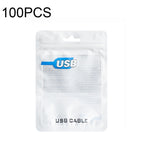 100 PCS Sacchetto per imballaggio cavo USB Borsa per cavo dati Borsa a chiusura lampo, 7.5 x 12cm, 10.5 x 15 cm