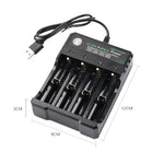 Caricabatterie USB 4 slot per batterie 18650 e simili