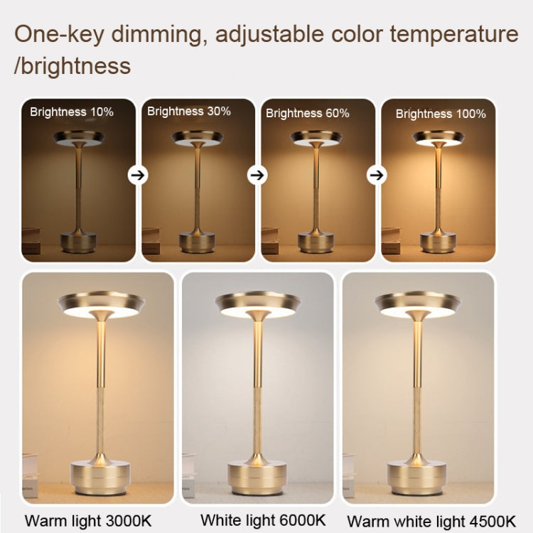 Lampada da scrivania ricaricabile Lampada da scrivania rimovibile Atmosfera da bar Luce notturna, Gold, Silver, Black