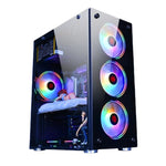 Computer CPU RGB radiatore luminoso, 1 Fan+Remote Control, 2 Fans+Remote Control, 3 Fans+Remote Control, 4 Fans+Remote Control, 5 Fans+Remote Control, 6 Fans+Remote Control, 7 Fans+Remote Control, 8 Fans+Remote Control