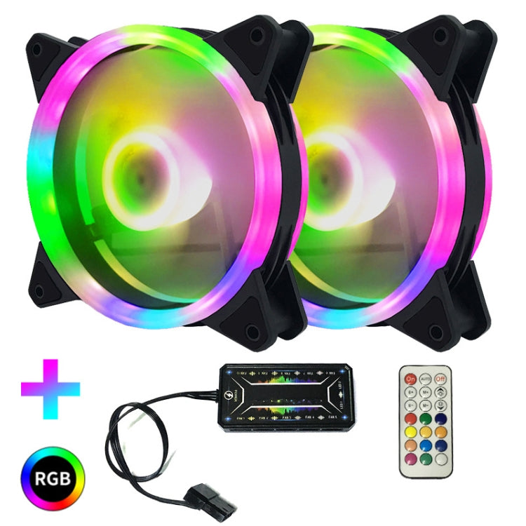 Computer CPU RGB radiatore luminoso, 1 Fan+Remote Control, 2 Fans+Remote Control, 3 Fans+Remote Control, 4 Fans+Remote Control, 5 Fans+Remote Control, 6 Fans+Remote Control, 7 Fans+Remote Control, 8 Fans+Remote Control