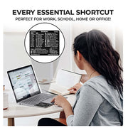 5 PCS PC Riferimento Tastiera Scorciatoia Adesivo Adesivo per PC Laptop Desktop, Black