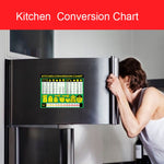 2 PCS Tabella di conversione della ricetta del condimento da cucina Adesivo magnetico impermeabile