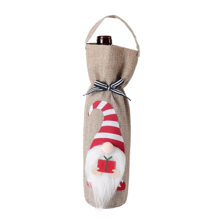 2 pezzi Forniture per decorazioni natalizie Tote Bottle Cover Borsa per vino rosso champagne