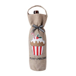 2 pezzi Forniture per decorazioni natalizie Tote Bottle Cover Borsa per vino rosso champagne