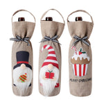 2 pezzi Forniture per decorazioni natalizie Tote Bottle Cover Borsa per vino rosso champagne