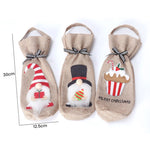 2 pezzi Forniture per decorazioni natalizie Tote Bottle Cover Borsa per vino rosso champagne