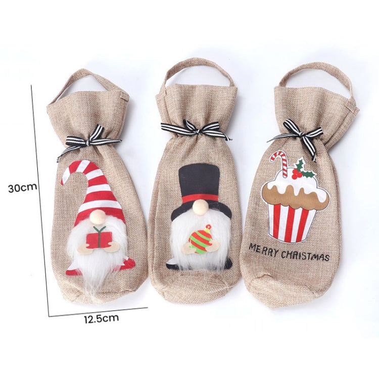 2 pezzi Forniture per decorazioni natalizie Tote Bottle Cover Borsa per vino rosso champagne