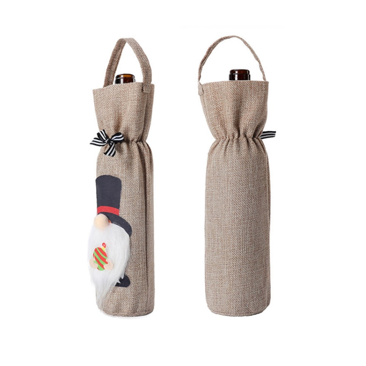 2 pezzi Forniture per decorazioni natalizie Tote Bottle Cover Borsa per vino rosso champagne
