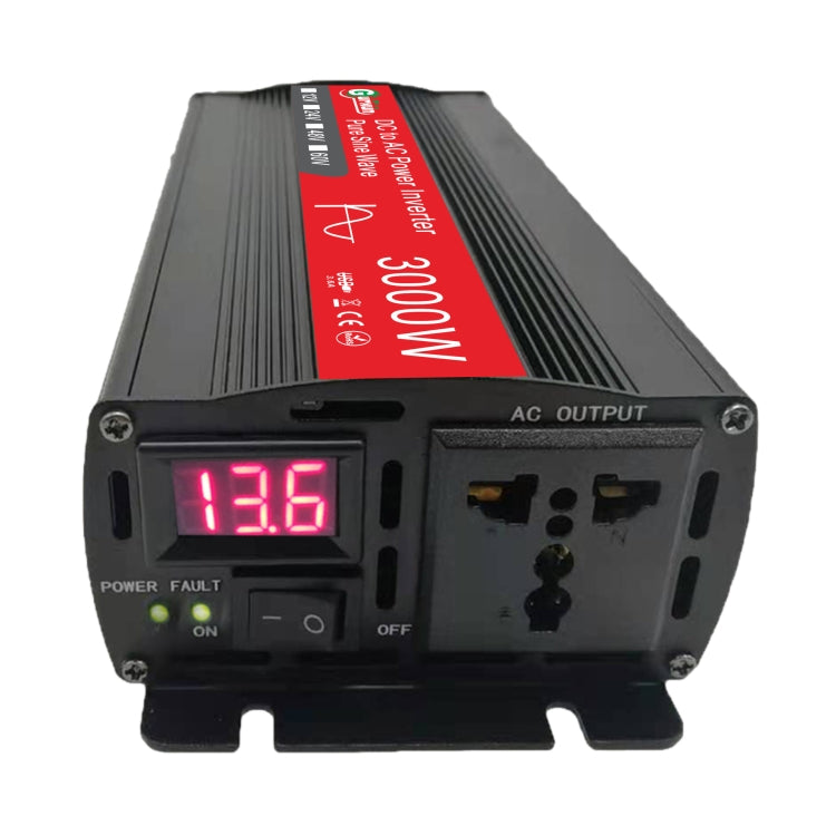 Gurxun Inverter a onda sinusoidale 3000W 2/24/48/60V a 220V Convertitore boost per auto, 3000W 60V-220V, 3000W 12V-220V, 3000W 24V-220V, 3000W 48V-220V