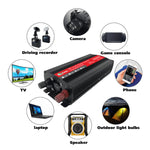 Gurxun Inverter a onda sinusoidale 3000W 2/24/48/60V a 220V Convertitore boost per auto, 3000W 60V-220V, 3000W 12V-220V, 3000W 24V-220V, 3000W 48V-220V