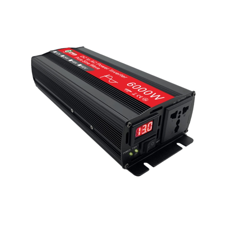Inverter a onda sinusoidale ad alta potenza Gurxun da 6000 W con display digitale singolo, 6000W 12V-220V, 6000W 24V-220V, 6000W 48V-220V, 6000W 60V-220V