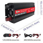 Inverter a onda sinusoidale ad alta potenza Gurxun da 6000 W con display digitale singolo, 6000W 12V-220V, 6000W 24V-220V, 6000W 48V-220V, 6000W 60V-220V
