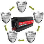 Inverter a onda sinusoidale ad alta potenza Gurxun da 6000 W con display digitale singolo, 6000W 12V-220V, 6000W 24V-220V, 6000W 48V-220V, 6000W 60V-220V