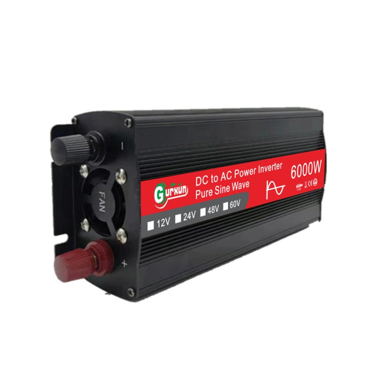 Inverter a onda sinusoidale ad alta potenza Gurxun da 6000 W con display digitale singolo, 6000W 12V-220V, 6000W 24V-220V, 6000W 48V-220V, 6000W 60V-220V