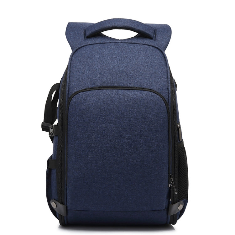 Zaino Cationico SLR Zaino fotografico impermeabile con foro per cavo per cuffie, Blue, Black, Red