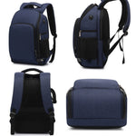 Zaino Cationico SLR Zaino fotografico impermeabile con foro per cavo per cuffie, Blue, Black, Red