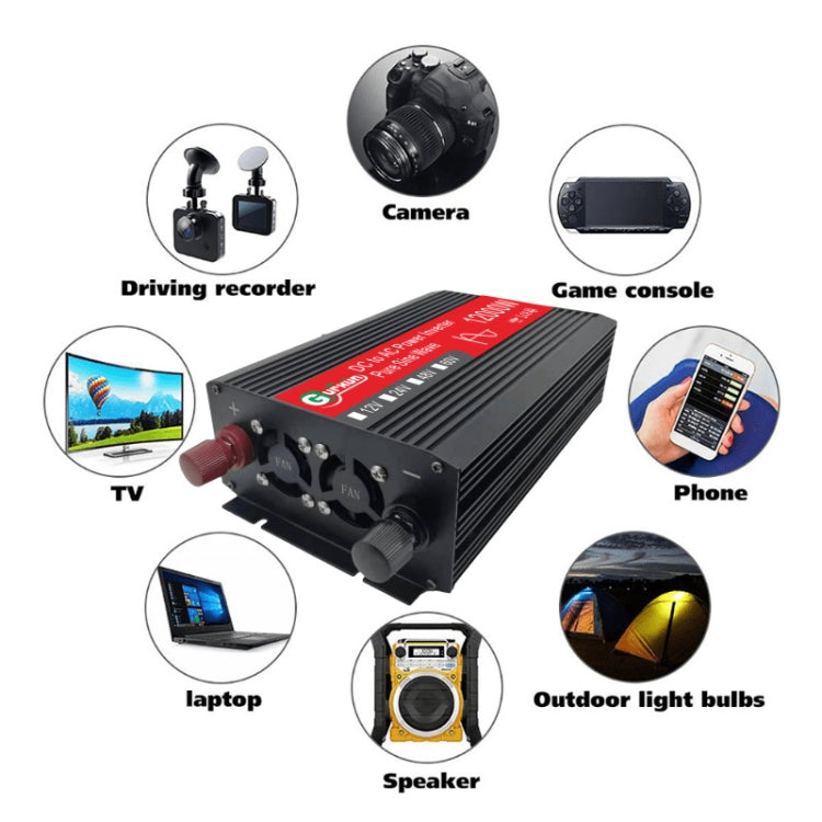 Gurxun Inverter a onda sinusoidale per auto ad alta potenza da 12000 W, 12000W 48V To 220V, 12000W 12V To 220V, 12000W 24V To 220V, 12000W 60V To 220V, 12000W 12V To 110V
