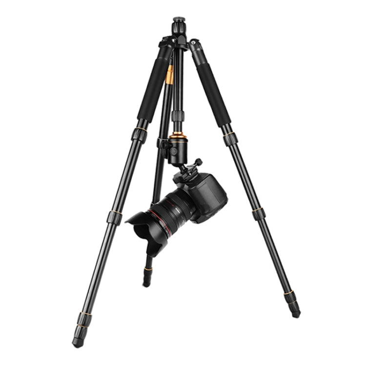 Qing zhuangshi DA IQ666 treppiede portatile in lega di alluminio per fotocamera SLR da viaggio, Q666(Black)