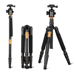 Qing zhuangshi DA IQ666 treppiede portatile in lega di alluminio per fotocamera SLR da viaggio, Q666(Black)