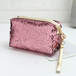 Borsa da viaggio portatile per cosmetici con paillettes all'anice, Red, Black, Pink, Rose Red, Royal Blue, Gold, Rose Gold