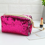 Borsa da viaggio portatile per cosmetici con paillettes all'anice, Red, Black, Pink, Rose Red, Royal Blue, Gold, Rose Gold