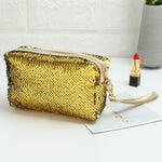 Borsa da viaggio portatile per cosmetici con paillettes all'anice, Red, Black, Pink, Rose Red, Royal Blue, Gold, Rose Gold
