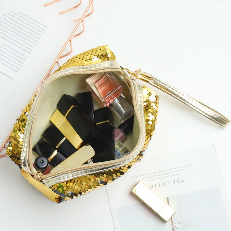 Borsa da viaggio portatile per cosmetici con paillettes all'anice, Red, Black, Pink, Rose Red, Royal Blue, Gold, Rose Gold