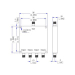 Splitter di Potenza Microstrip SMA 2000-6000 MHz da 1 a 4