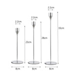 3 pezzi / set portacandele in ferro battuto per decorazioni per la casa, stile:, 3 PCS / Set Thin Bottom (Black), 3 PCS / Set Thin Bottom (Imitation Gold), 3 PCS / Set Thin Bottom (Silver), 3 PCS / Set Thin Bottom (Gold), 3 PCS / Set Thick Bottom (Blac...