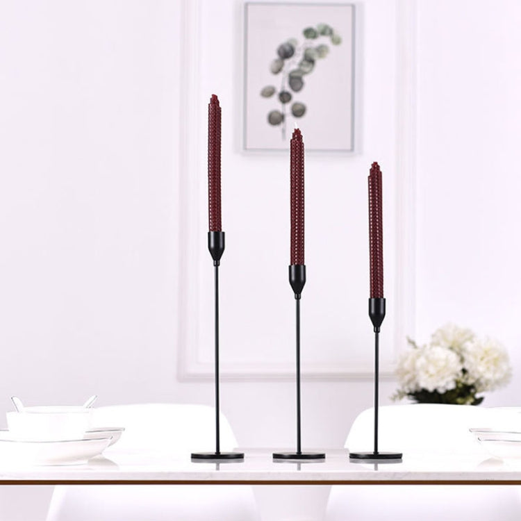 3 pezzi / set portacandele in ferro battuto per decorazioni per la casa, stile:, 3 PCS / Set Thin Bottom (Black), 3 PCS / Set Thin Bottom (Imitation Gold), 3 PCS / Set Thin Bottom (Silver), 3 PCS / Set Thin Bottom (Gold), 3 PCS / Set Thick Bottom (Blac...