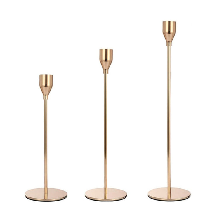3 pezzi / set portacandele in ferro battuto per decorazioni per la casa, stile:, 3 PCS / Set Thin Bottom (Black), 3 PCS / Set Thin Bottom (Imitation Gold), 3 PCS / Set Thin Bottom (Silver), 3 PCS / Set Thin Bottom (Gold), 3 PCS / Set Thick Bottom (Blac...