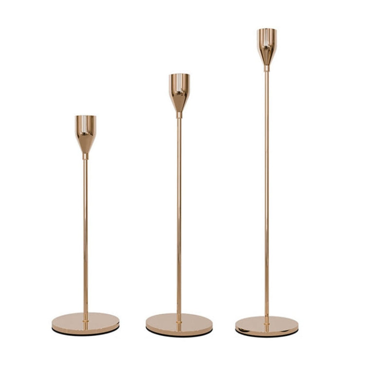 3 pezzi / set portacandele in ferro battuto per decorazioni per la casa, stile:, 3 PCS / Set Thin Bottom (Black), 3 PCS / Set Thin Bottom (Imitation Gold), 3 PCS / Set Thin Bottom (Silver), 3 PCS / Set Thin Bottom (Gold), 3 PCS / Set Thick Bottom (Blac...