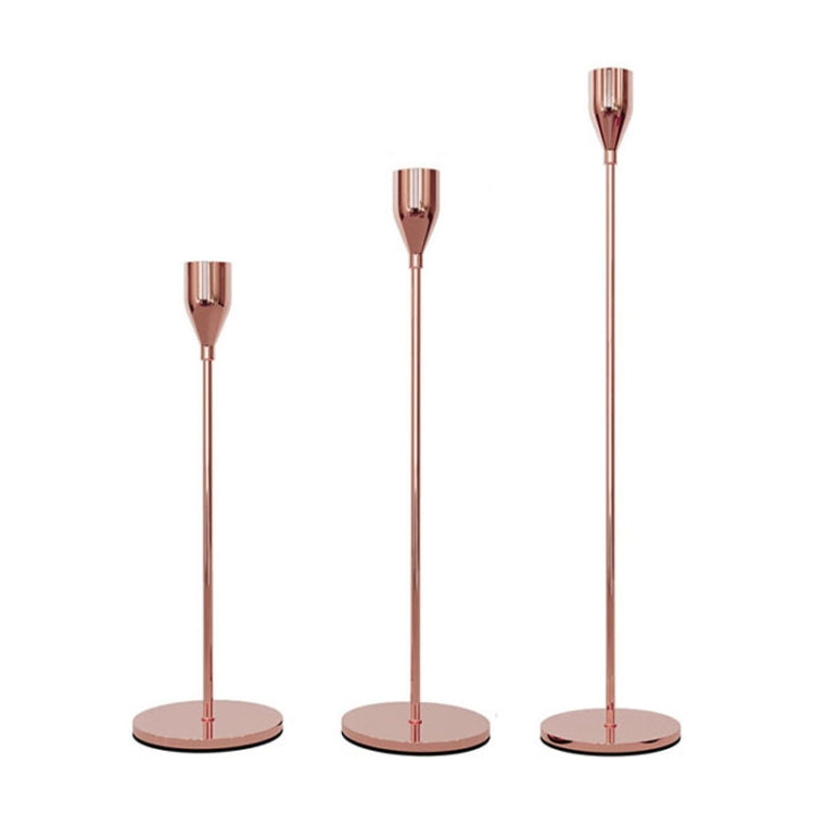 3 pezzi / set portacandele in ferro battuto per decorazioni per la casa, stile:, 3 PCS / Set Thin Bottom (Black), 3 PCS / Set Thin Bottom (Imitation Gold), 3 PCS / Set Thin Bottom (Silver), 3 PCS / Set Thin Bottom (Gold), 3 PCS / Set Thick Bottom (Blac...