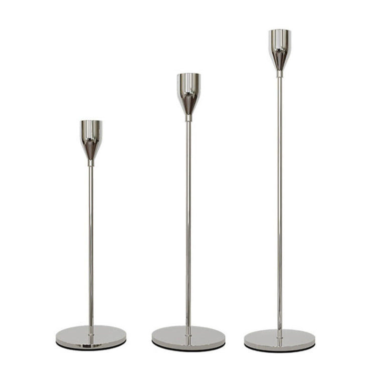 3 pezzi / set portacandele in ferro battuto per decorazioni per la casa, stile:, 3 PCS / Set Thin Bottom (Black), 3 PCS / Set Thin Bottom (Imitation Gold), 3 PCS / Set Thin Bottom (Silver), 3 PCS / Set Thin Bottom (Gold), 3 PCS / Set Thick Bottom (Blac...