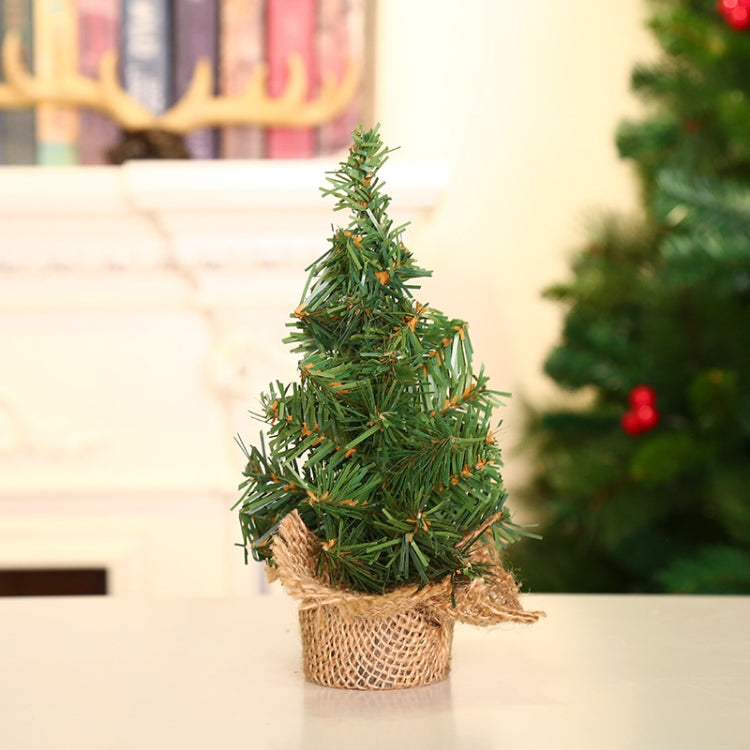 3 pezzi di canapa fondo mini albero di Natale centro commerciale finestra decorazione del desktop, dimensioni:, A-S11 20cm, A-S10 30cm