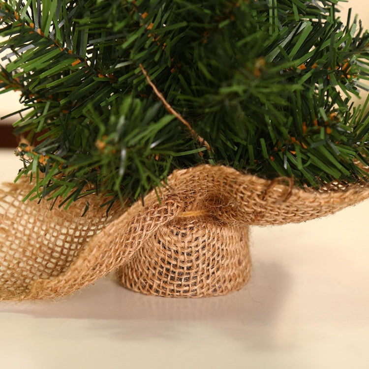 3 pezzi di canapa fondo mini albero di Natale centro commerciale finestra decorazione del desktop, dimensioni:, A-S11 20cm, A-S10 30cm