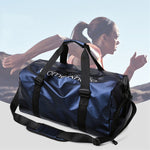 B-316 Borsa da viaggio per borsa da fitness impermeabile lucida di grande capacità, Red, Blue, Black, Grey