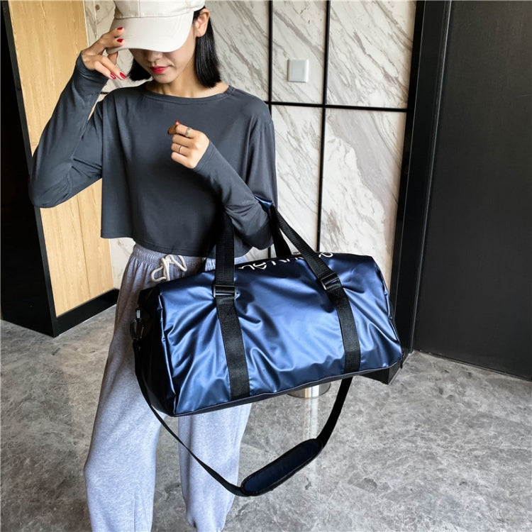 B-316 Borsa da viaggio per borsa da fitness impermeabile lucida di grande capacità, Red, Blue, Black, Grey
