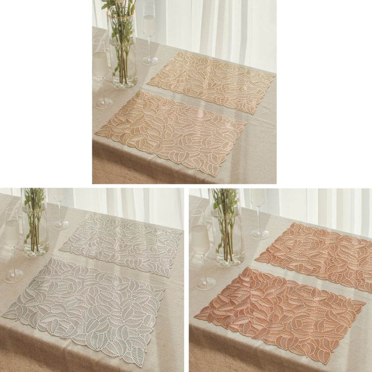 Tovaglietta isolante resistente da tavolo in PVC cavo da 6 pezzi, Gold, Silver, Copper