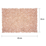 Tovaglietta isolante resistente da tavolo in PVC cavo da 6 pezzi, Gold, Silver, Copper