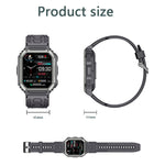 KR06 Orologio da chiamata intelligente per il monitoraggio della pressione sanguigna della frequenza cardiaca da 1,8 pollici, Black, Green