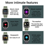 KR06 Orologio da chiamata intelligente per il monitoraggio della pressione sanguigna della frequenza cardiaca da 1,8 pollici, Black, Green
