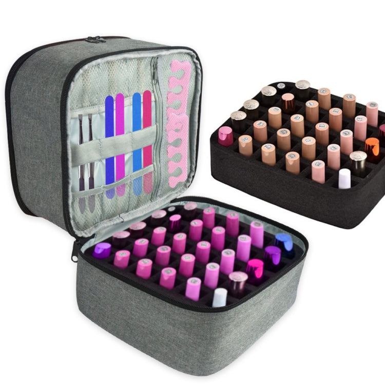 Borsa porta smalto per unghie Organizzatore portatile per rossetto con olio essenziale, Grey