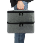 Borsa porta smalto per unghie Organizzatore portatile per rossetto con olio essenziale, Grey