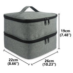 Borsa porta smalto per unghie Organizzatore portatile per rossetto con olio essenziale, Grey