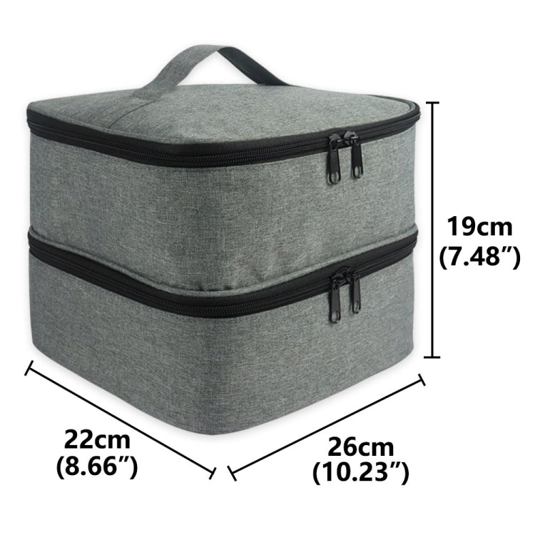 Borsa porta smalto per unghie Organizzatore portatile per rossetto con olio essenziale, Grey