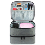 Borsa porta smalto per unghie Organizzatore portatile per rossetto con olio essenziale, Grey