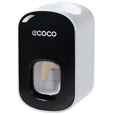 ECOCO E1922 Dispositivo di spremitura automatico per dentifricio a doppia posizione per bambini adulti, E1922 Black, E1922 Grey